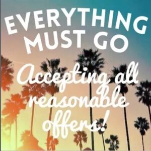 Tropical Sale Poster with Palm Trees